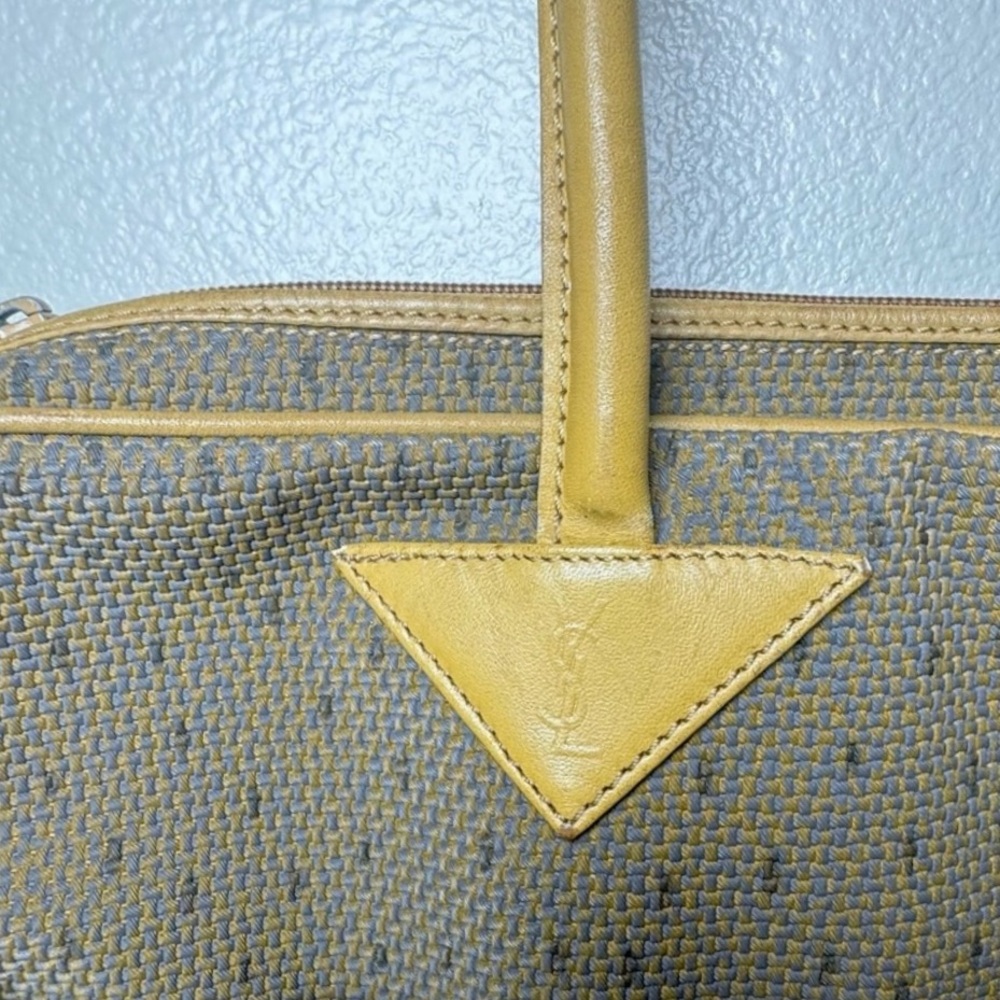 Yves Saint Laurent Vintage Brown Tan Tote Bag VTC - Picture 3 of 11